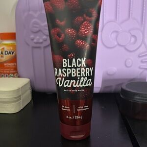 Bath & Body Works Black Raspberry Vanilla Body Cream - Berry Red & Black